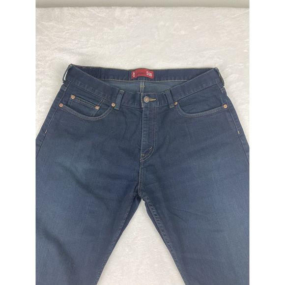 Levi's 538 Straight Denim Jeans Mens‎ Blue Dark Wash Size 34x32 (34x29 Measured) - Picture 2 of 16